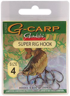 Крючок Gamakatsu G-Carp Super Rig Hook №4 уп.10шт - фото 1