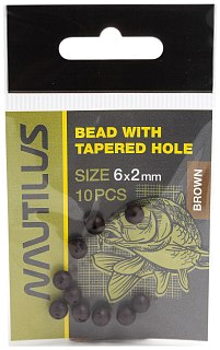 Бусина-отбойник Nautilus Bead with tapered hole 6x2мм brown