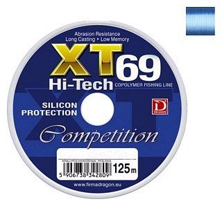 Леска Dragon XT69 Hi-Tech competition 125м 0.22мм 6.50кг