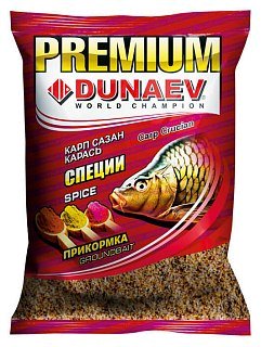 Прикормка Dunaev-Premium 1кг карп-сазан специи - фото 1