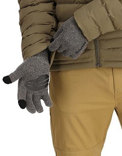 Перчатки Simms Wool Full Finger Glove Steel  - фото 3