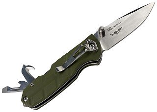 Нож Sanrenmu 7092SUX-PP-T4 складной сталь 12C27 Matte mirror green PA66 GF - фото 1