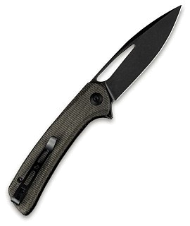 Нож Sencut Honoris Flipper Knife Gray Micarta Handle (3.47" Black 9Cr18MoV) - фото 1