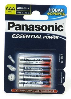 Батарейка Panasonic Essential Power LR03 AAA 1.5B уп.4шт