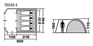 Палатка Jungle Camp Texas 4 зеленый - фото 6