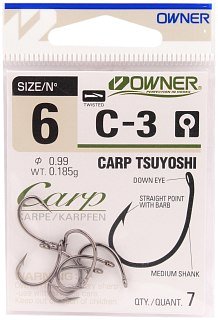 Крючки Owner одинарные 50923 №6 C-3