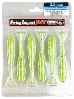 Приманка Keitech виброхвост Swing impact fat 3,8" Pal 02 Lime chart shad - фото 4