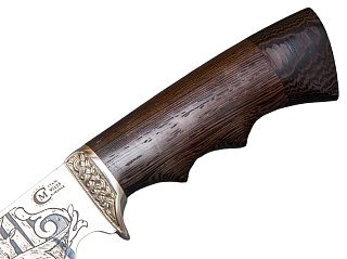 Нож ИП Семин Легионер кованная сталь 95х18 венги литье гравировка - фото 3
