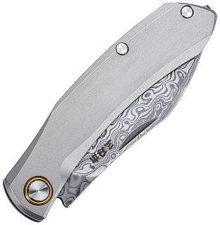 Нож Sanrenmu 7315-TZ складной сталь (клинок):Damascus/рукоять:Titanium - фото 3