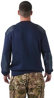 Свитер 7.62 с карманом синий - фото 4