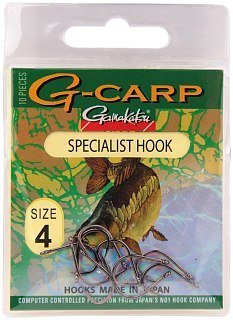 Крючок Gamakatsu G-Carp Specialist Hook black №4 уп.10шт