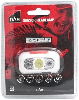 Фонарь DAM налобный usb-chargeable sensor headlamp - фото 1