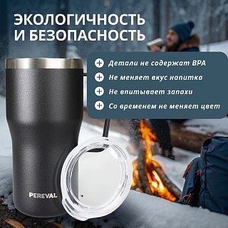 Термокружка Pereval HE1-590-31 590мл black - фото 3
