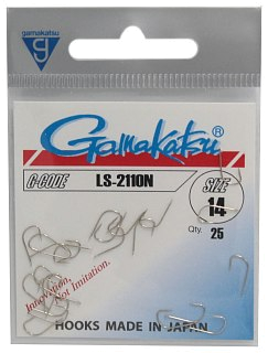 Крючок Gamakatsu LS-2110N nickel №14 - фото 1