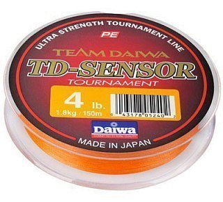 Шнур Daiwa TD Sensor Tournament orange 0,08мм 4LB 150м