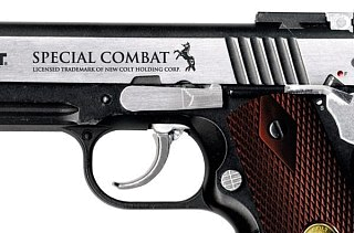 Пистолет Colt Special Combat (никель с пласт. накладками под дерево) - фото 3
