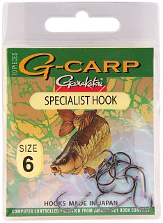 Крючок Gamakatsu G-Carp Specialist Hook black №6 уп.10шт