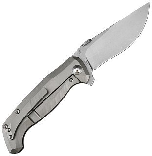 Нож Artisan Cutlery Kami складной рукоять зеленый микарта титан сталь stonewash  - фото 2