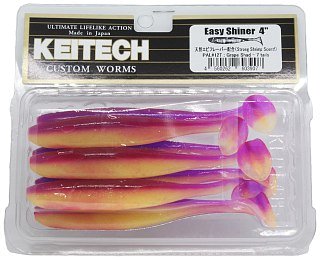 Приманка Keitech виброхвост Easy shiner 4" Pal 12 grape shad