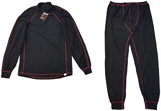Термобелье Huntsman Thermoline zip флис черный р.S - фото 1