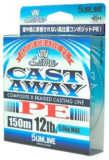 Шнур Sunline Cast Away PE 0,8 12lb 150м Pearl Blue