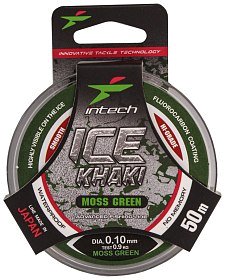 Леска Intech Ice Khaki moss green 50м 0.10мм 0.92кг