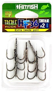 Крючок Hitfish тройной HF-36 Needle point №2 уп 7шт