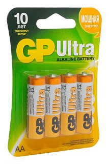 Батарейка GP AA Alkaline 15AU-2CR4 Ultra уп.4шт - фото 2