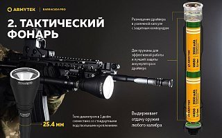 Фонарь Armytek Barracuda Pro XHP35 HI белый - фото 16