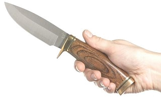 Нож Buck Vanguard фиксированный клинок сталь 420НС рукоять дерево - фото 4