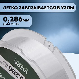 Леска Riverzone FishSplash I 150м 0,286мм 14,5lb clear - фото 3