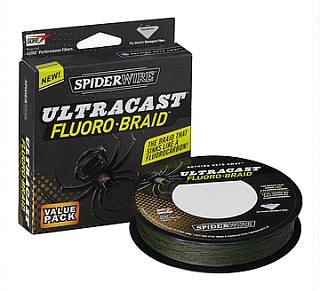 Шнур Spiderwire fluorobraid green 110м 0,12мм