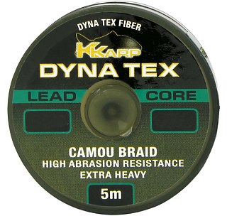 Поводочный материал K-Karp Dyna Tex Lead Core 5m Weed 60Lb - фото 1