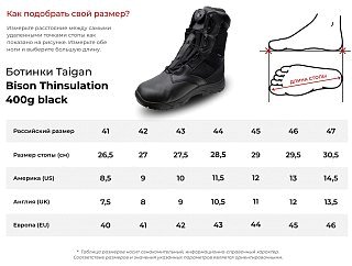Ботинки Taigan Bison Thinsulation 400g black - фото 8