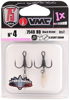 Крючки VMC 7548BD BN №04 тройник с лепестком 2шт