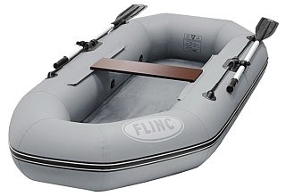 Лодка Flinc F240L надувная серый - фото 1