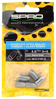 Груз SPRO Stainless Steel Bullet Sink MS пуля 3,5гр - фото 2