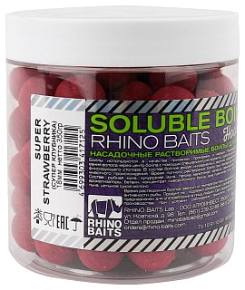 Бойлы Rhino Baits Super Strawberry супер клубника 18мм 350гр банка