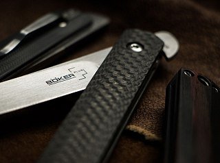 Нож Boker Wasabi CF складной сталь 440C рукоять сталь карбон - фото 3
