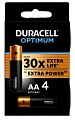 Батарейка Duracell Optimum AA уп.4шт