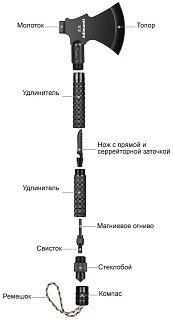 Топор Adimanti AXE-003 многофункциональный - фото 5