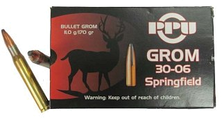 Патрон 30-06Sprg PPU Grom 11,0г - фото 2