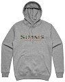 Толстовка Simms Logo Hoody Grey Heather 