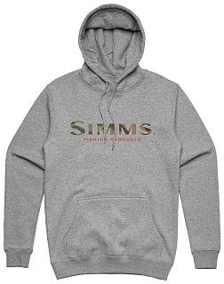 Толстовка Simms Logo Hoody Grey Heather 