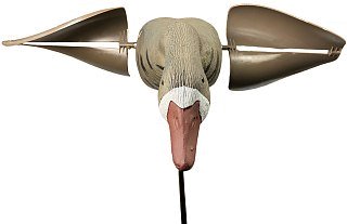 Подсадной гусь Taigan Goose летящий с вращающ. крыльями на стальном основании - фото 15