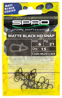Застежка SPRO Matte black HD 6мм 21кг - фото 1