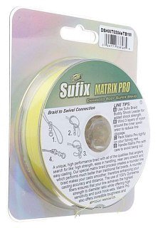 Шнур Sufix Matrix pro yellow 135м 0,14мм - фото 2