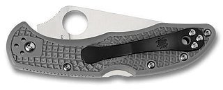 Нож Spyderco Delica Flat Ground Grey складной сталь VG-10 - фото 2