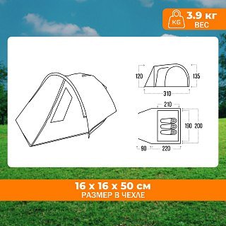 Палатка PerevalPro Base Dome 3 - фото 4