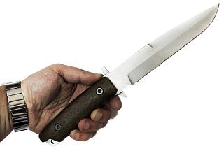 Нож ИП Семин Командор сталь 65x13 ценные породы дерева - фото 4